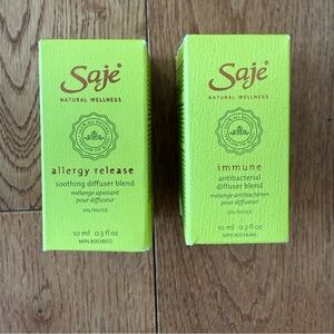 Saje diffuser blends - Allergy release 10 ml and Immune 10 ml